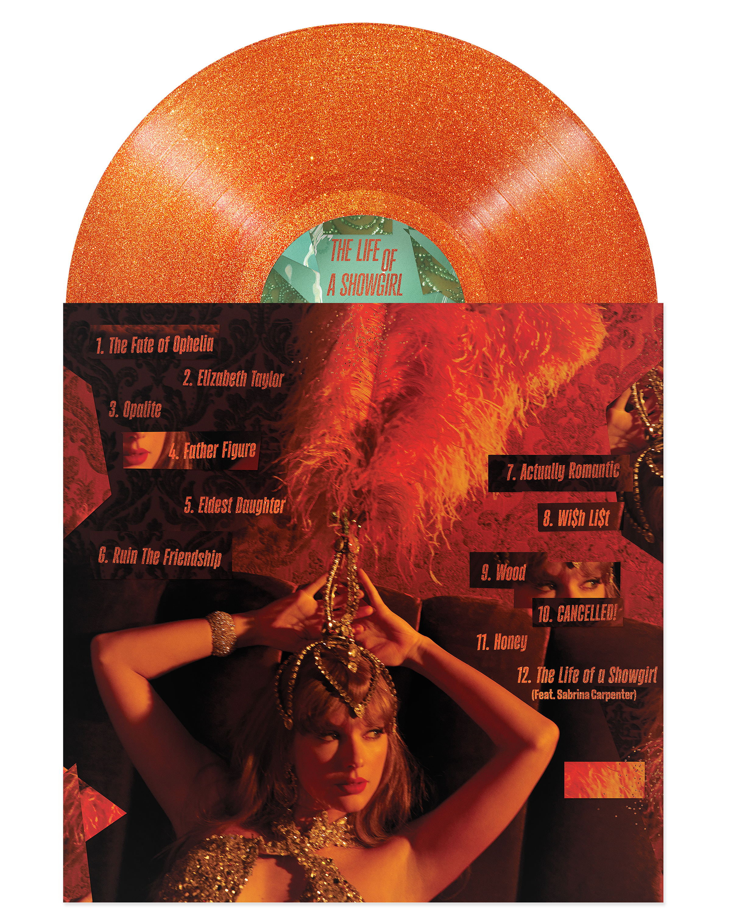THE LIFE OF A SHOWGIRL: SWEAT AND VANILLA PERFUME PORTOFINO ORANGE GLITTER VINYL