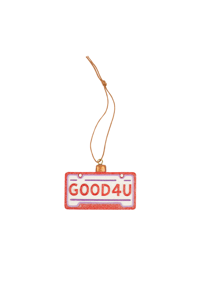 'Good 4 U' License Plate Ornament