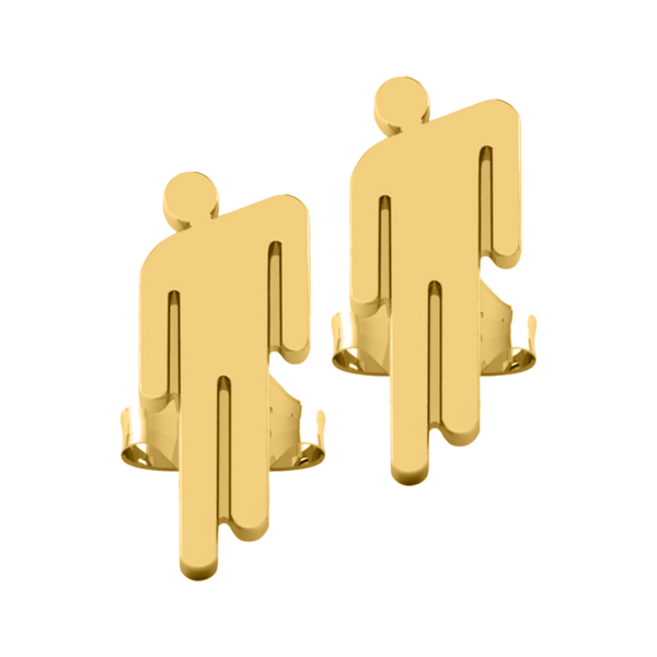 Billie Eilish - Gold Blohsh Mini Stud Earrings (Merch)
