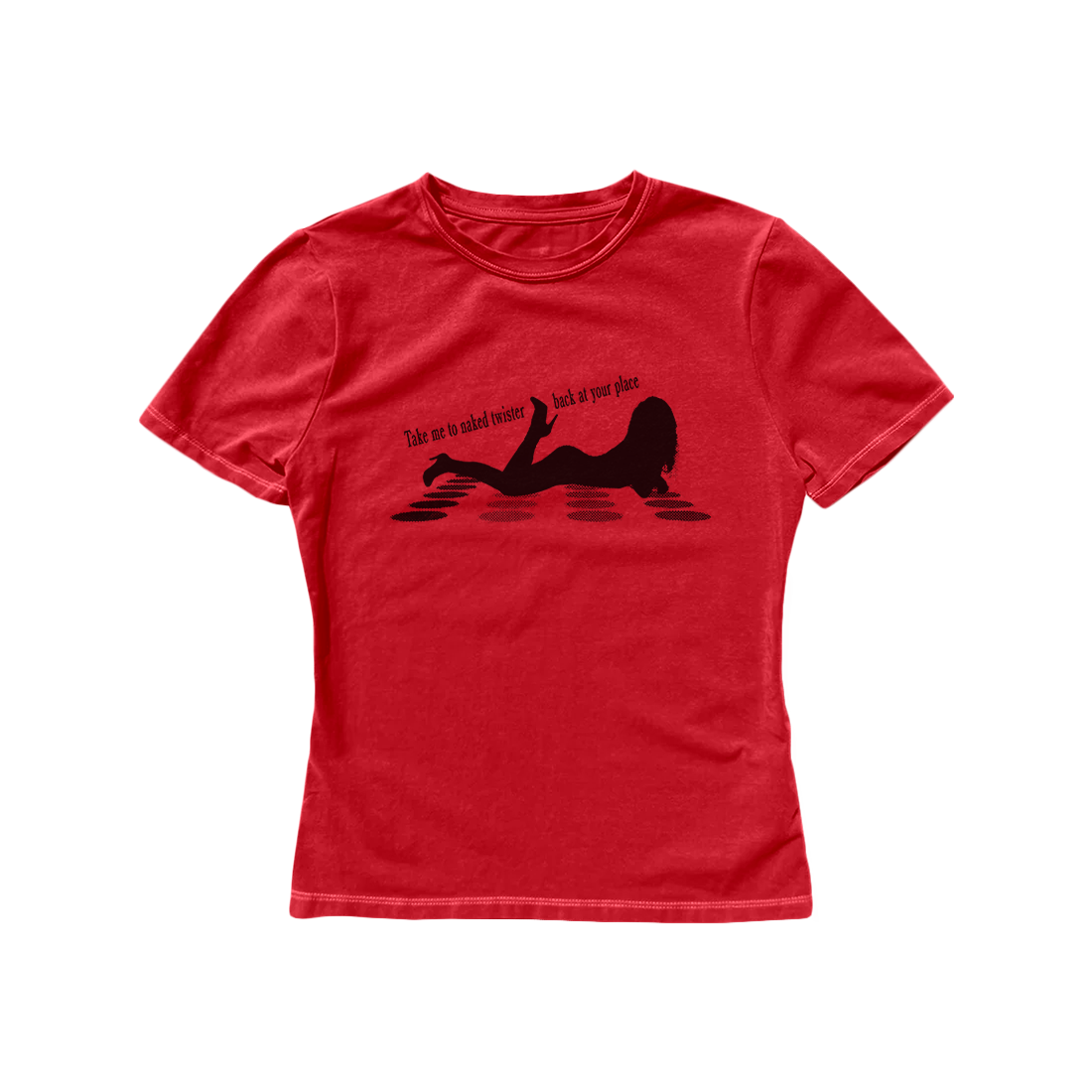 Naked Twister Red Baby Tee