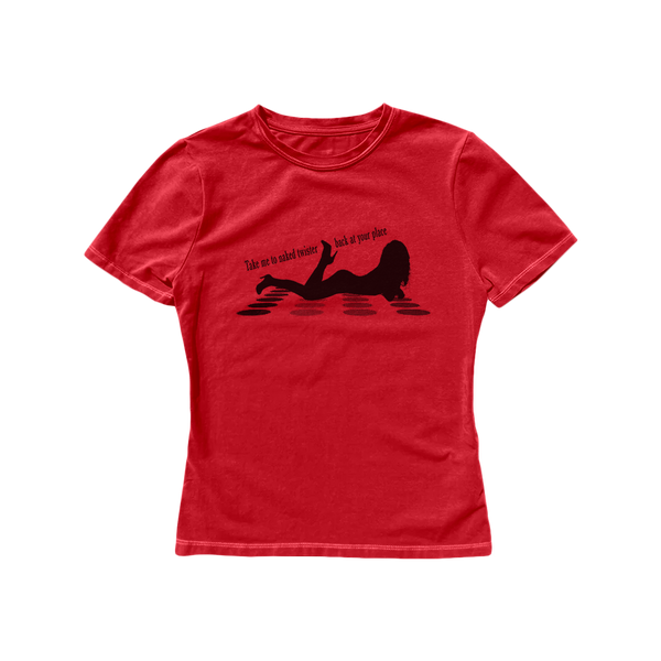 Sabrina Carpenter - Naked Twister Red Baby Tee (Merch)