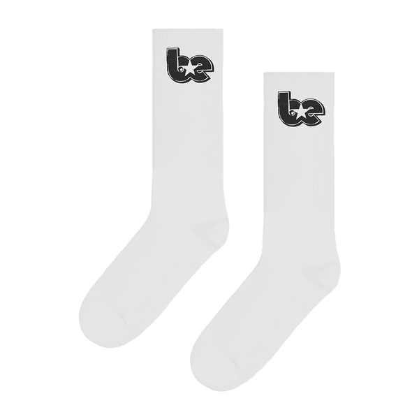 Billie Eilish - BE Star White Crew Socks (Merch)