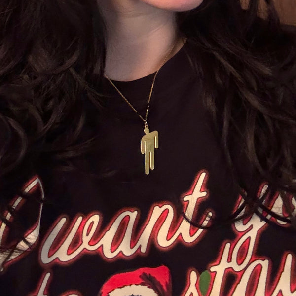 Billie Eilish - Gold Blohsh Pennant Necklace (Merch)