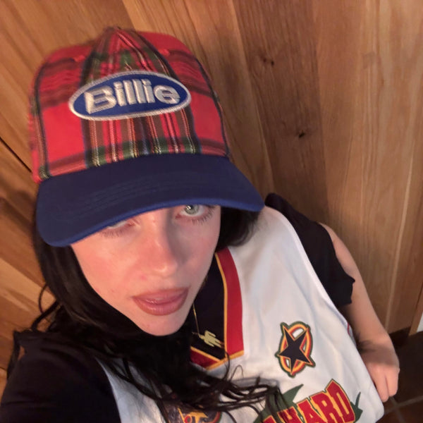Billie Eilish - Billie Tartan Plaid Snapback Hat (Merch)
